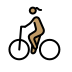 woman biking, medium skin tone